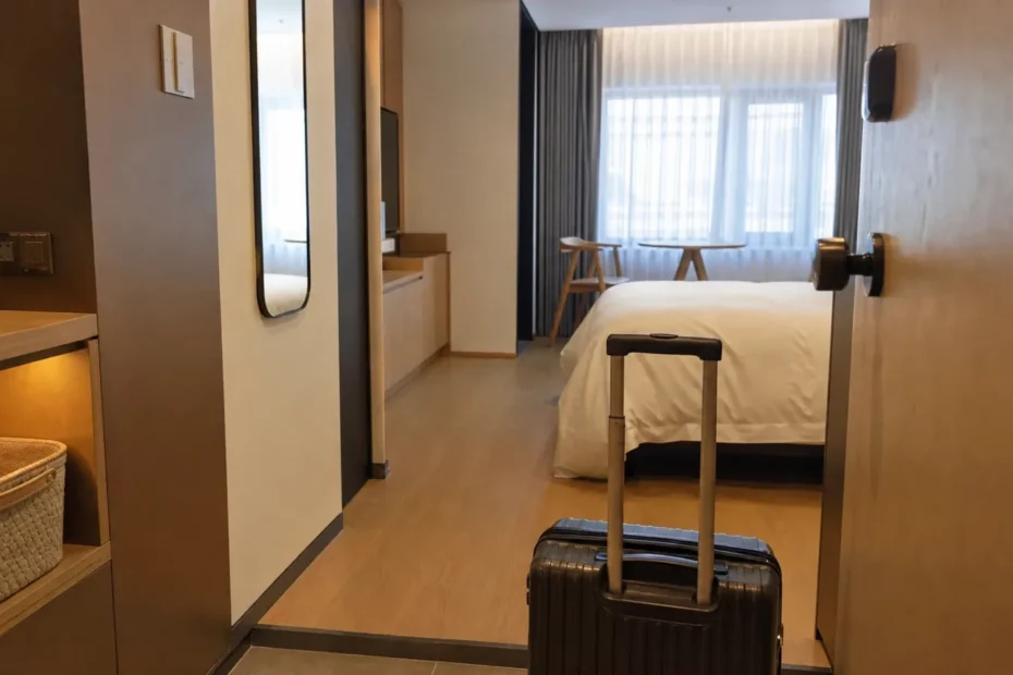 강남 지역 lodging 방문 전 확인사항을 소개하는 사실적인 참고 이미지