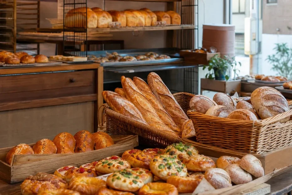 강남 지역 bakery 방문 전 확인사항을 소개하는 사실적인 참고 이미지