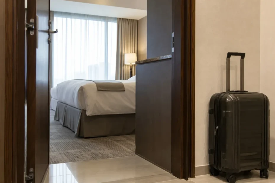 강남 지역 lodging 방문 전 확인사항을 소개하는 사실적인 참고 이미지