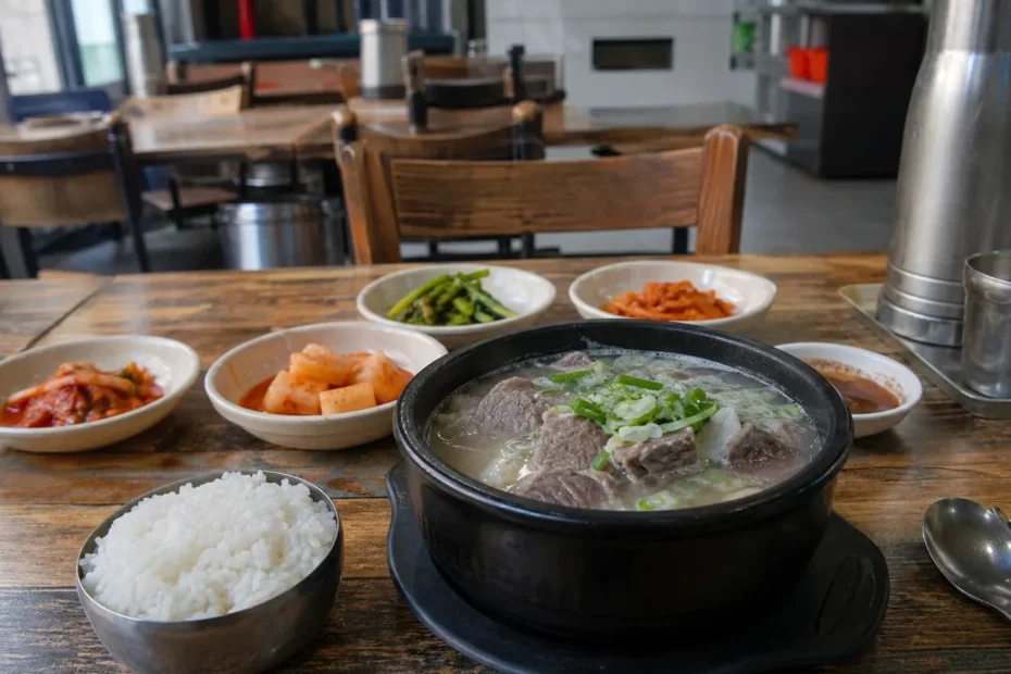 강남 지역 restaurant 방문 전 확인사항을 소개하는 사실적인 참고 이미지