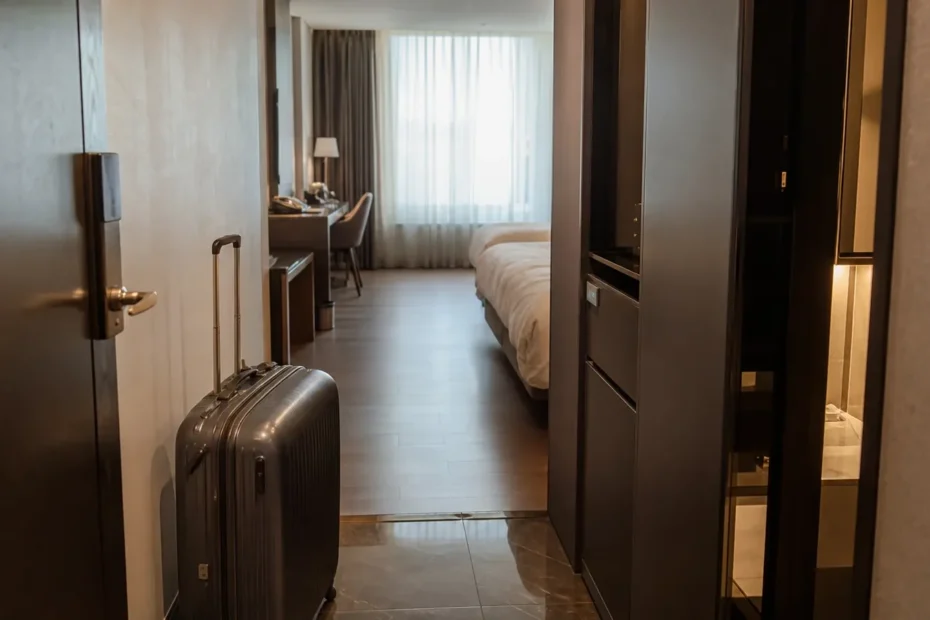 강남 지역 lodging 방문 전 확인사항을 소개하는 사실적인 참고 이미지
