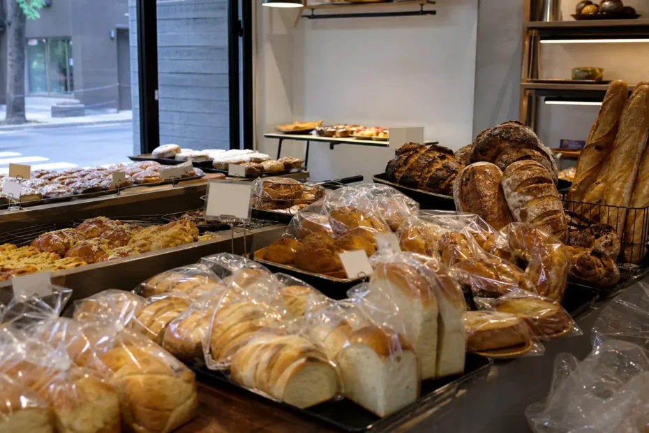 강남 지역 bakery 방문 전 확인사항을 소개하는 사실적인 참고 이미지