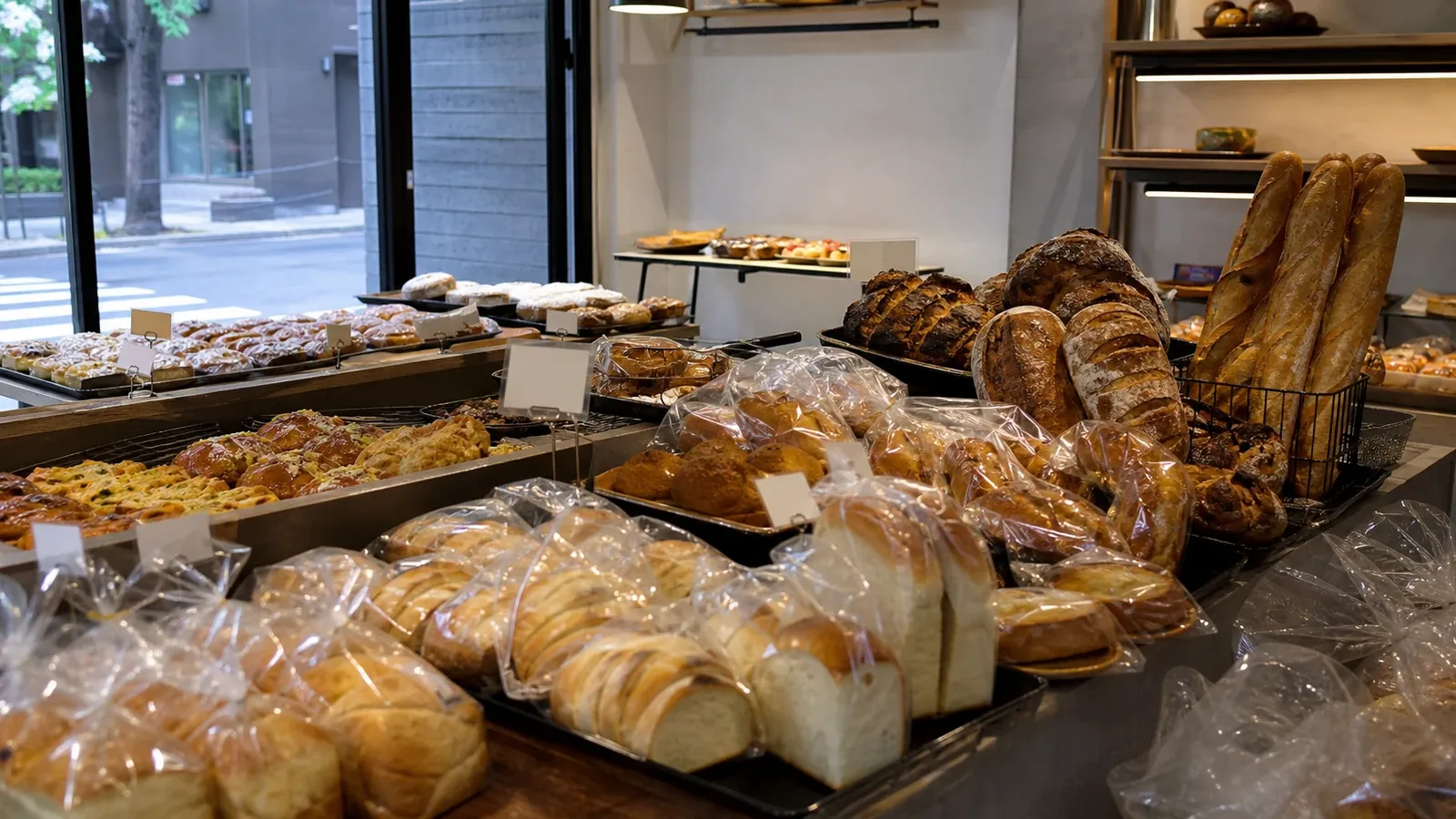 강남 지역 bakery 방문 전 확인사항을 소개하는 사실적인 참고 이미지
