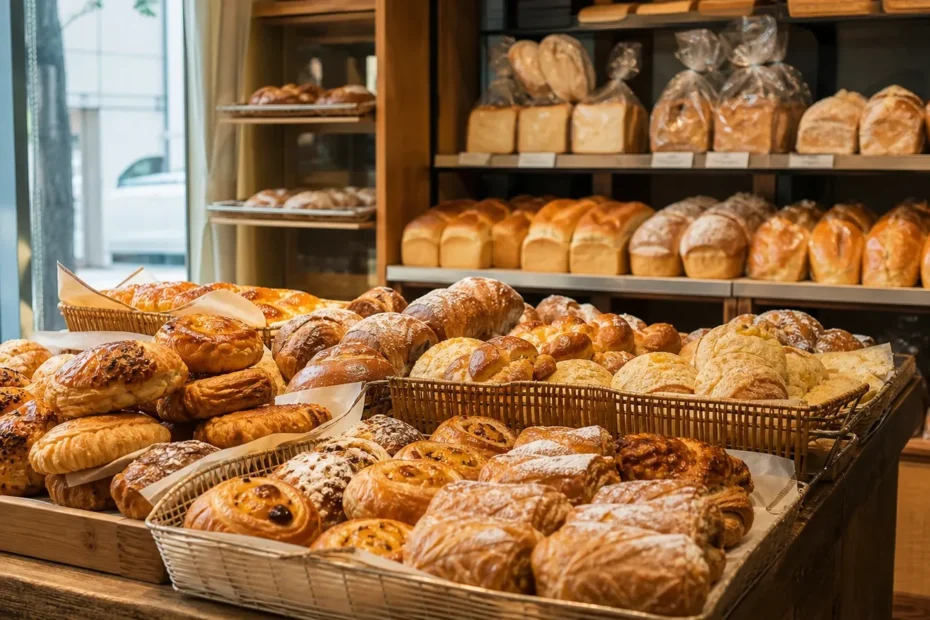 강남 지역 bakery 방문 전 확인사항을 소개하는 사실적인 참고 이미지