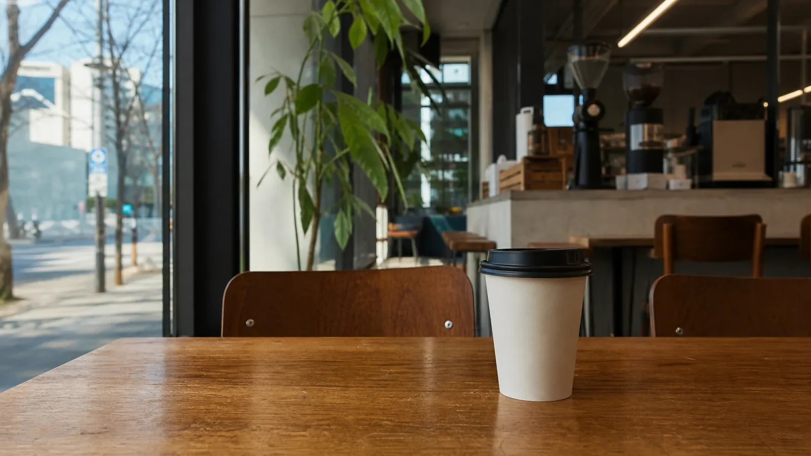 강남 지역 cafe 방문 전 확인사항을 소개하는 사실적인 참고 이미지