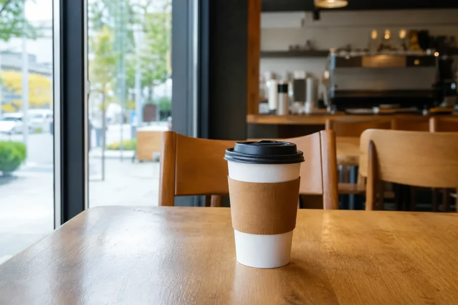 강남 지역 cafe 방문 전 확인사항을 소개하는 사실적인 참고 이미지